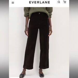 Everlane Corduroy Wide Leg Pants in black
